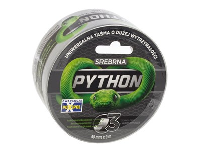 PYTHON Srebrna taśma uniwersalna, 48 mm / 9 m