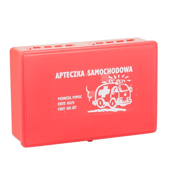 Apteczka samochodowa duża w plastikowym pudełku
