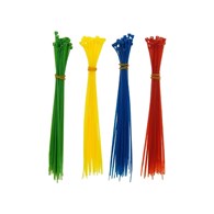 Opaski kablowe nylonowe 200x2,5 mm, 120 szt, 4 kolory