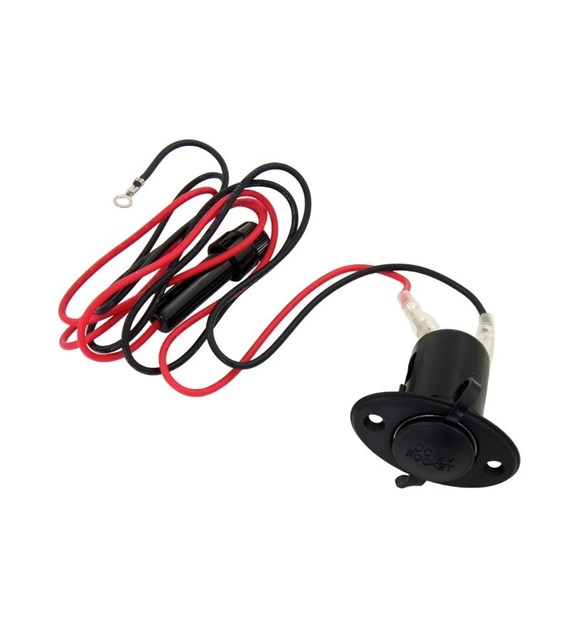 Gniazdo do zabudowy 12V, z przewodami