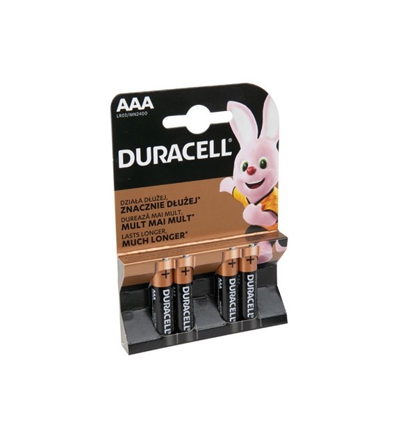 Batteries Duracell LR03 AAA, 4 pcs 