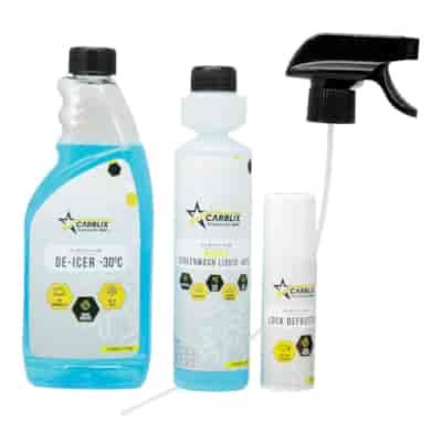 Winter set - 500 ml windshield de-icer -30°C, 50 ml lock de-icer, 250 ml windshield washer fluid -60°C