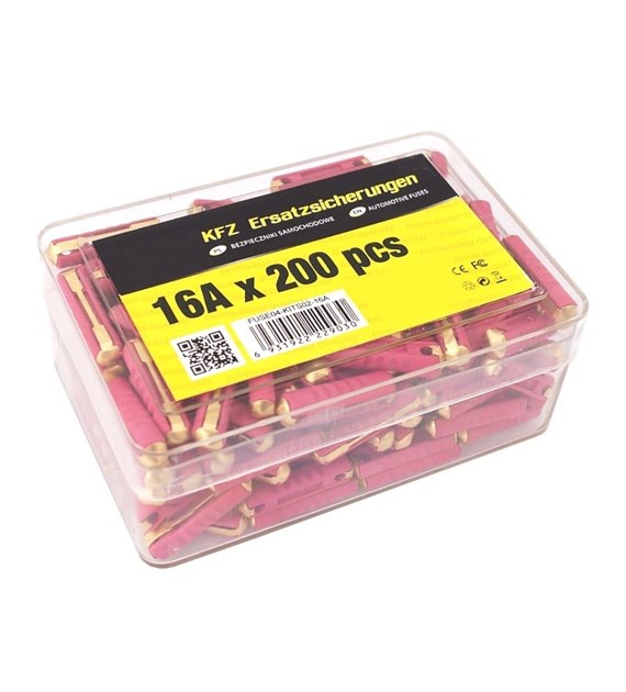 Fusibles cylindriques 16A, 200 pcs