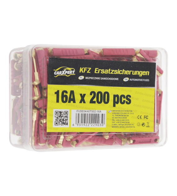 Fusibles cylindriques 16A, 200 pcs
