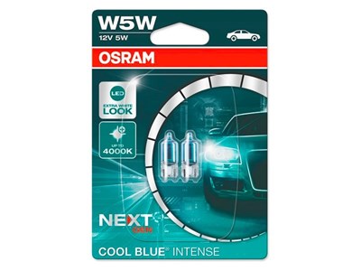 Bulbs OSRAM W5W 12V W2.1x9.5d 5W Cool Blue Intense, Next Generation, +100%, 2 pcs szt.