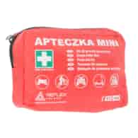 Apteczka Mini DIN 13167 z ustnikiem, czerwona