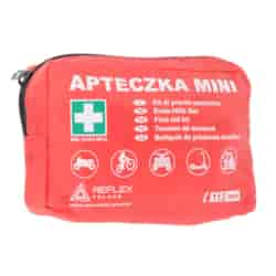 Apteczka Mini DIN 13167 z ustnikiem, czerwona