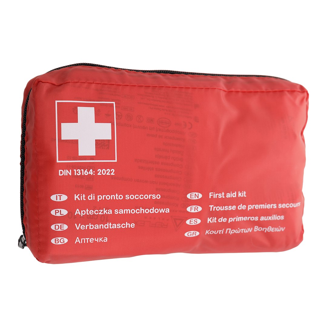 First aid kit DIN 13164 with mouthpiece