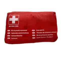 First aid kit DIN 13164 with mouthpiece