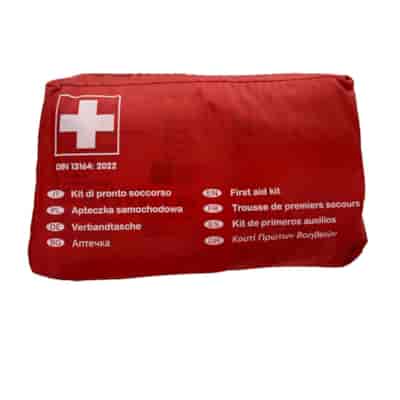 First aid kit DIN 13164 with mouthpiece