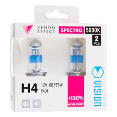Glühlampen VISION spectro white H4 12V 60/55W P43t +130%, 2 Stk