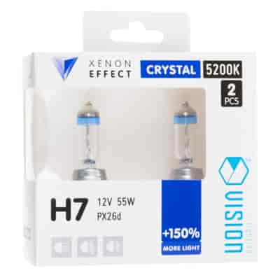 Glühlampen VISION crystal white H7 12V 55W PX26d +150%, 2 Stk