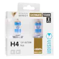 Glühlampen VISION ultimate white H4 12V 60/55W P43t +200%, 2 Stk
