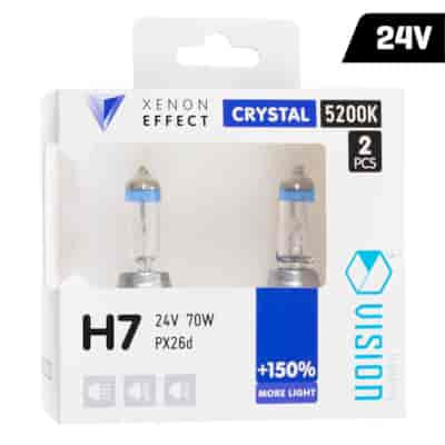 Żarówki VISION crystal white H7 24V 70W PX26d +150%, 2 szt.