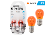 Bulbs VISION PY21W 12V 21W BAU15s, amber, blister 2 pcs