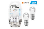 Żarówki VISION PY21W 12V 21W BAU15s, amber chrome, blister 2 szt.