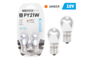 Żarówki VISION PY21W 12V 21W BA15s, amber chrome, blister 2 szt.