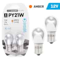Glühlampen VISION PY21W 12V 21W BA15s, Bernsteinfarbenes Chrom, Blisterpackung mit 2 Stk