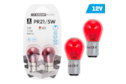 Bulb VISION PR21/5W, 12V 21/5W BAW15d, red, blister, 2 pcs