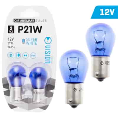 Żarówki VISION P21W 12V 21W BA15s, super white, blister 2 szt.