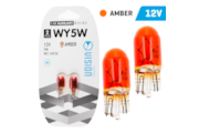 Bulbs VISION WY5W T10 12V 5W W2.1x9.5d, amber, blister 2 pcs