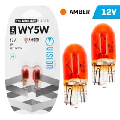 Żarówki VISION WY5W 12V 5W W2.1x9.5d, amber, blister 2 szt. (58841)