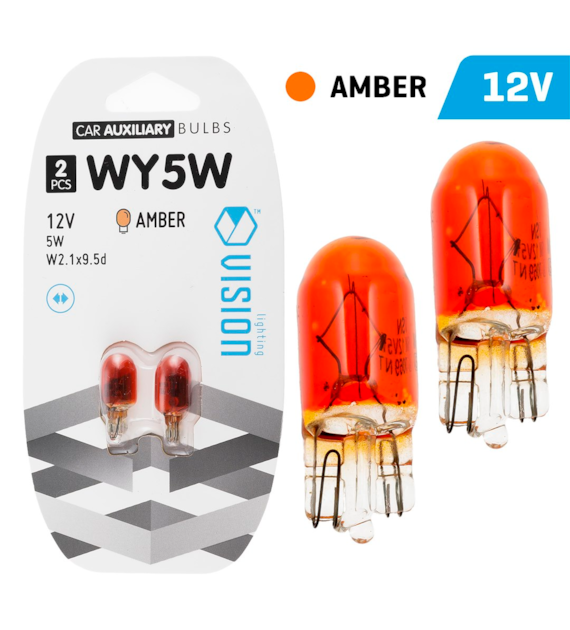 Żarówki VISION WY5W 12V 5W W2.1x9.5d, amber, blister 2 szt. (58841)