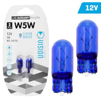 Żarówki VISION W5W 12V 5W W2.1x9.5d, super white, blister 2 szt.
