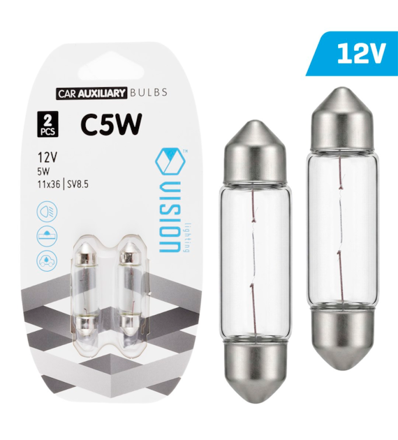 Żarówki VISION C5W SV8.5 11X36 12V 5W, blister 2 szt. (58857)