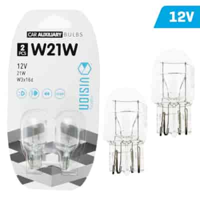 Żarówki VISION W21W 12V 21W W3x16d, blister 2 szt. (58853)