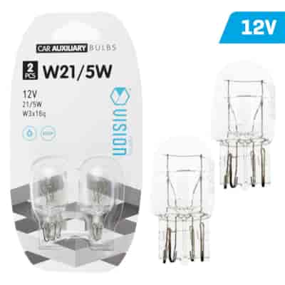 Żarówki VISION W21/5W 12V 21/5W W3x16q, blister 2 szt.