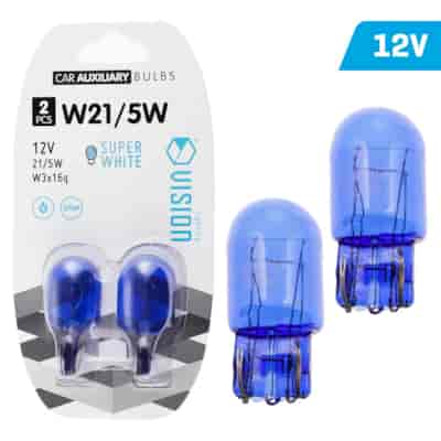 Żarówki VISION W21/5W 12V 21W WX3x16q, super white, blister 2 szt.