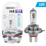 Glühlampe VISION H4 12V 60/55W P43t +50%, blister 1 Stk