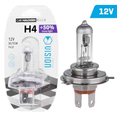 Żarówka VISION H4 12V 60/55W P43t +50%, blister 1 szt.