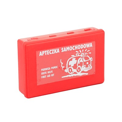 Apteczka samochodowa mała w plastikowym pudełku