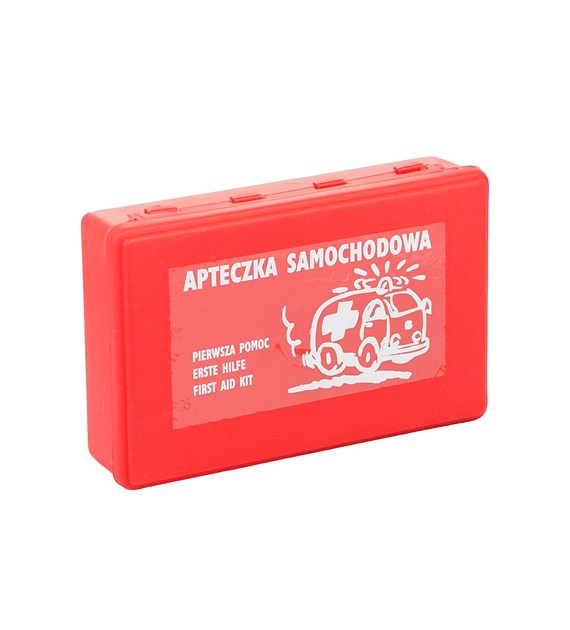 Apteczka samochodowa mała w plastikowym pudełku