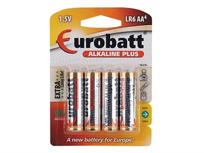 Batteries ALKALINE PLUS LR6 AA  1.5V, 4 pcs 