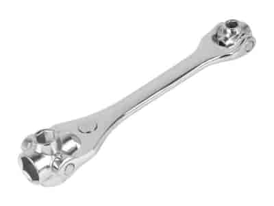 Clé multi-tailles 8 en 1, CR-V, têtes pivotantes à douilles magnétiques 8, 10, 12, 13 et 14, 17, 19, 21 mm