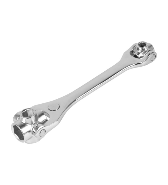 Clé multi-tailles 8 en 1, CR-V, têtes pivotantes à douilles magnétiques 8, 10, 12, 13 et 14, 17, 19, 21 mm