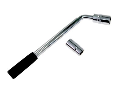 Telescopic key with 2 sockets 17-19 and 21-23 mm