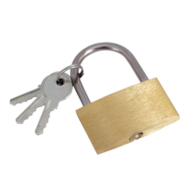 Cadenas en laiton de 50 mm avec 3 clés