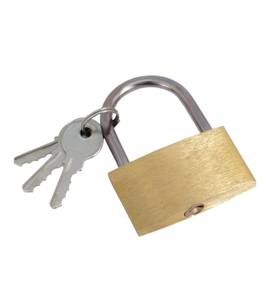 Cadenas en laiton de 50 mm avec 3 clés