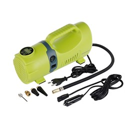 Luftkompressor DC 12V, AC 230V 200 PSI, automatisch mit digitalem Manometer, 4 Adapter