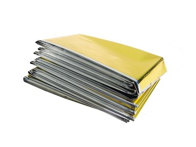 Emergency blanket 160x210 cm, silver & gold