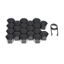 Nakładki na śruby 17 mm, czarne, 20 szt.