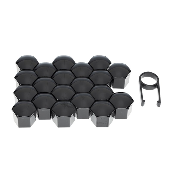 Cache-écrou 19 mm, noir, 20 pcs