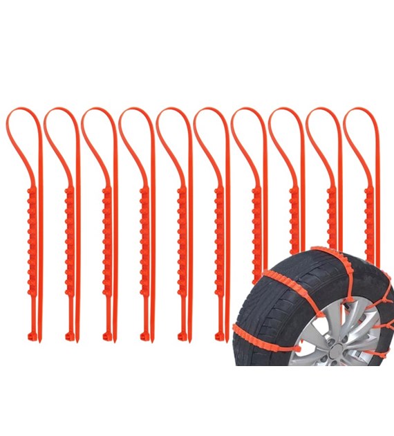Anti-Rutsch-Kabelbinder für Räder, 10 Stk