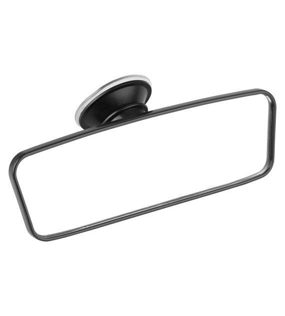 Interior mirror attached with suction cup 61x184 mm, black