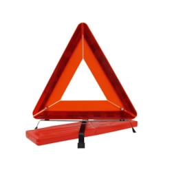 Triangle de présignalisation, grand, intérieur en plastique, en étui, E11