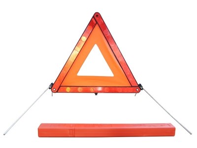 Warning triangle, small, center made of PVC film, in case, E11